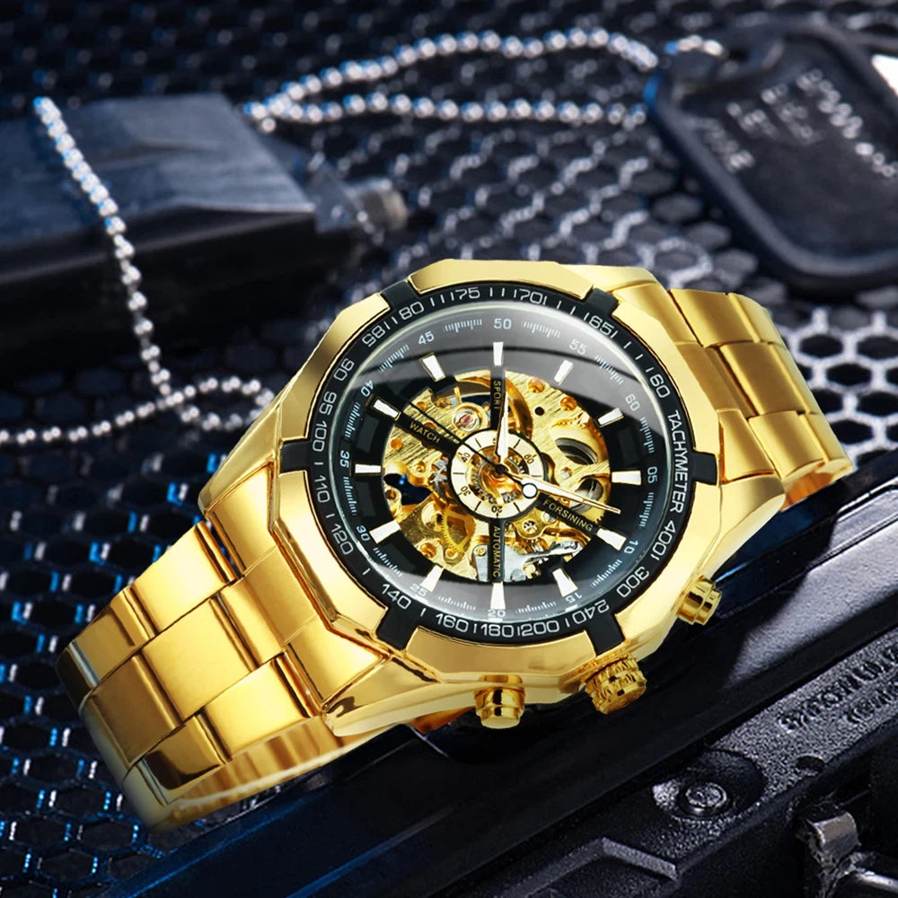 Reloj Mecanico De Acero Inoxidable