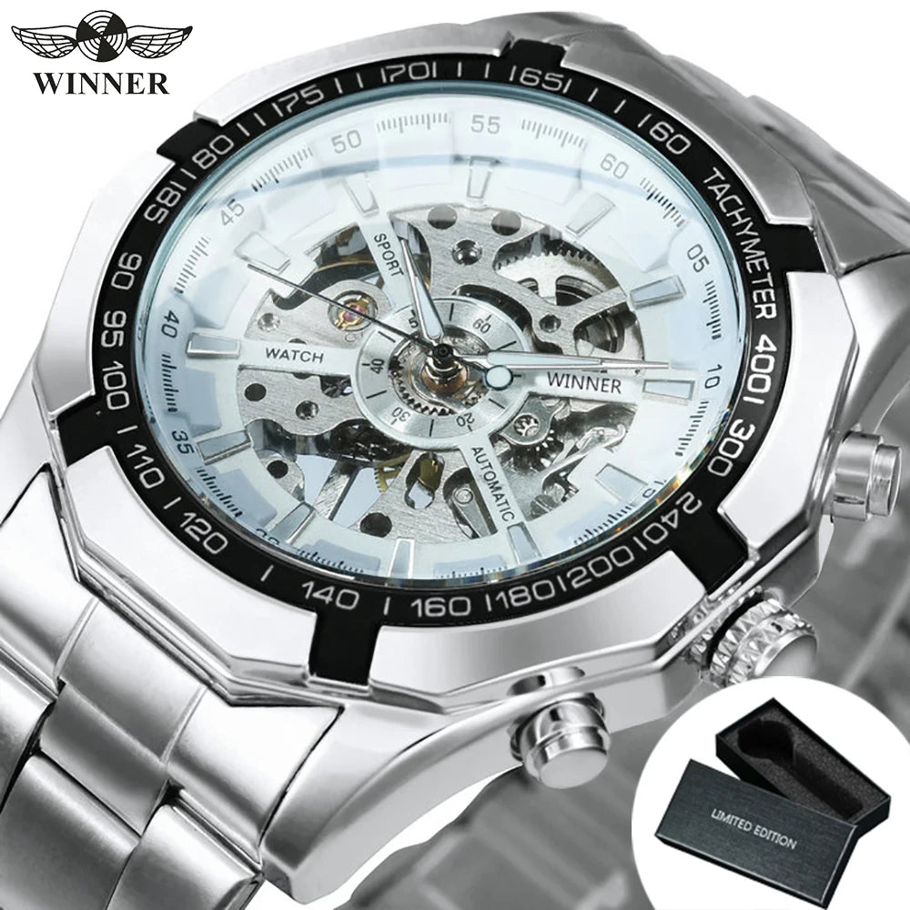 Reloj Mecanico De Acero Inoxidable
