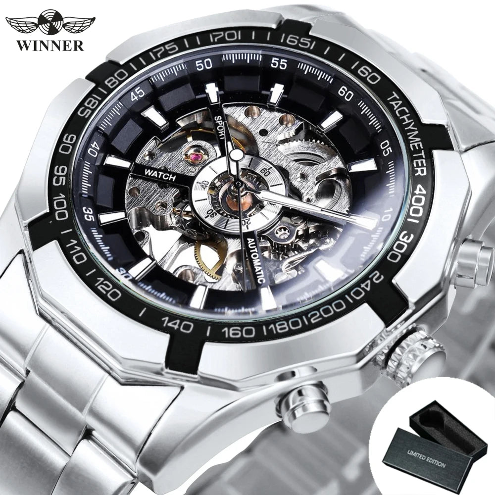 Reloj Mecanico De Acero Inoxidable