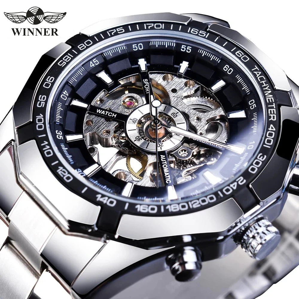 Reloj Mecanico De Acero Inoxidable
