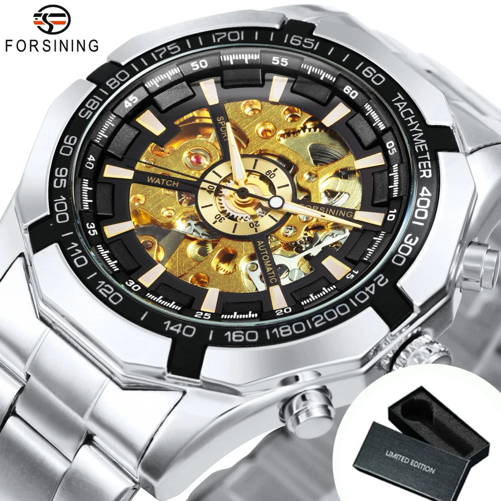 Reloj Mecanico De Acero Inoxidable