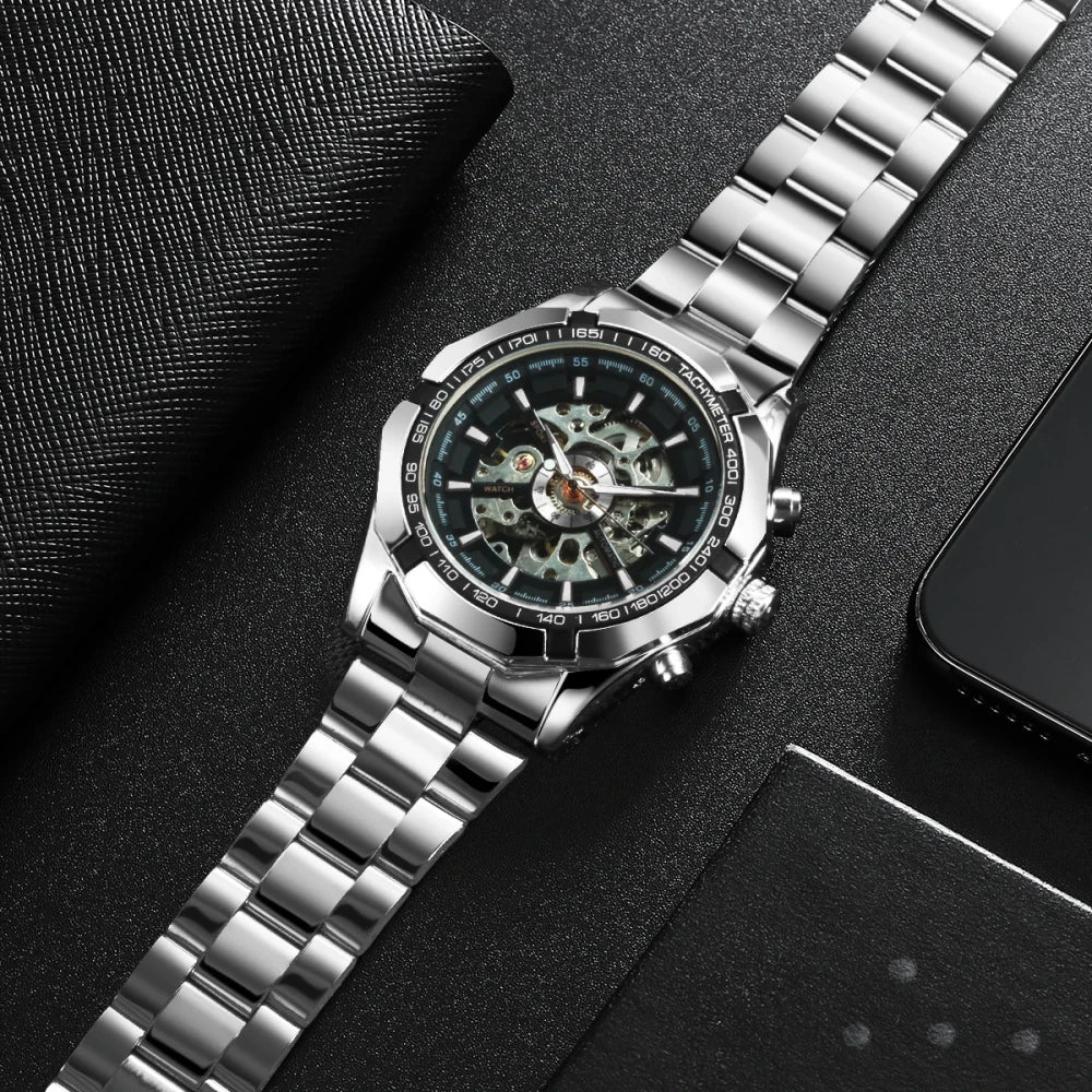Reloj Mecanico De Acero Inoxidable