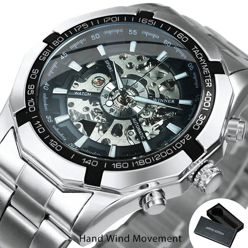 Reloj Mecanico De Acero Inoxidable