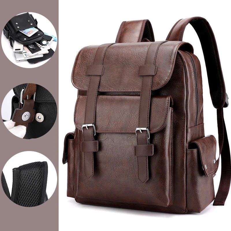 Mochila Casual de Cuero PU