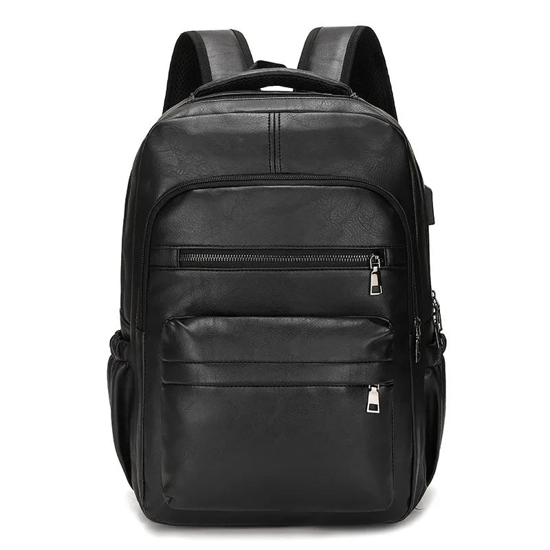 Mochila de cuero PU para ordenador portátil