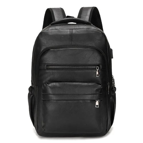 Mochila de cuero PU para ordenador portátil