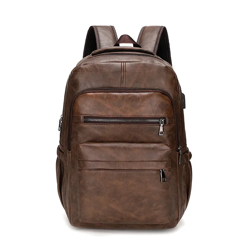 Mochila de cuero PU para ordenador portátil